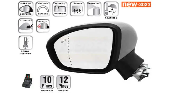 Retrovisor izq. Mitsubishi Colt VII (23-)
