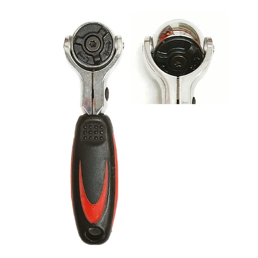 Carraca 1/4" cabeza giratoria